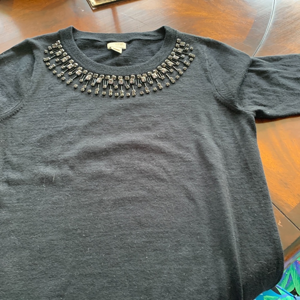 J crew jeweled and beaded sweater. Never worn